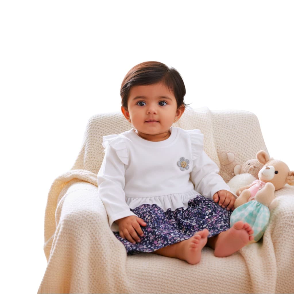 Blossom Ruffle Baby Dress - Image 2