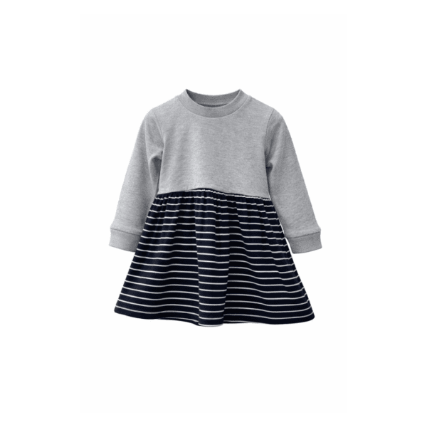 Grey Sailor Stripes Dress