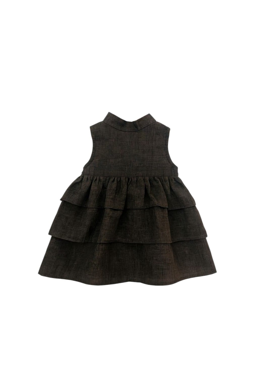 Mocha Ruffle Tier Dress - Image 2