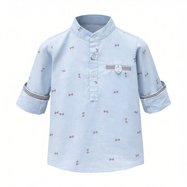 Azure Charm Mandarin Shirt