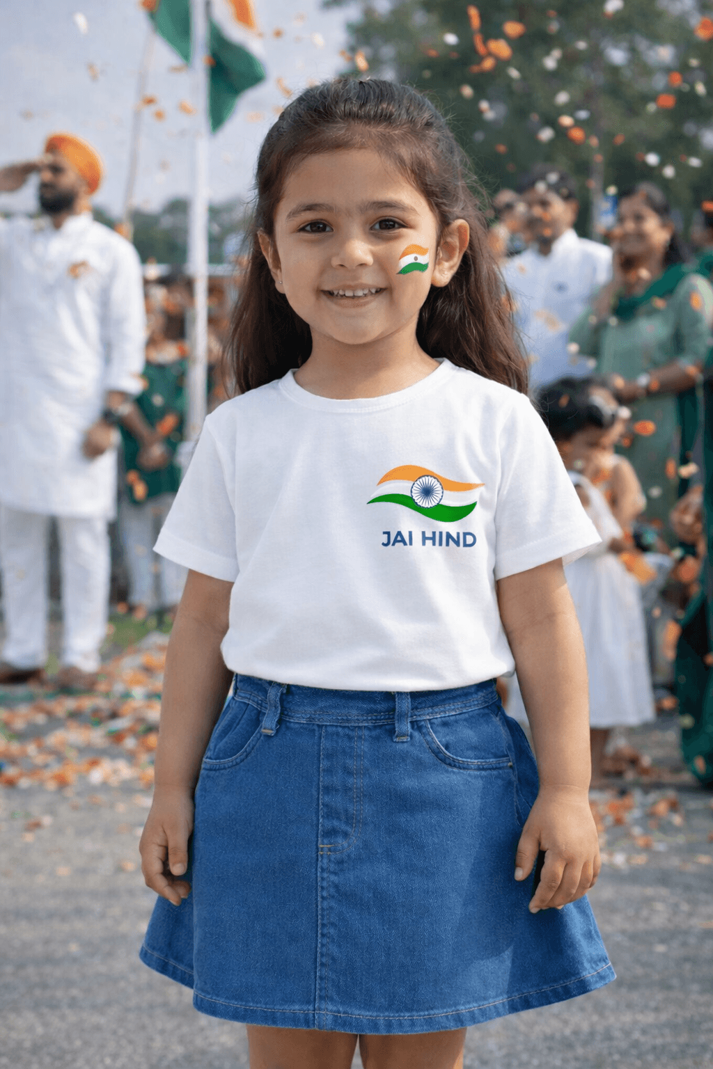 T-shirt with Indian Flag - Image 3