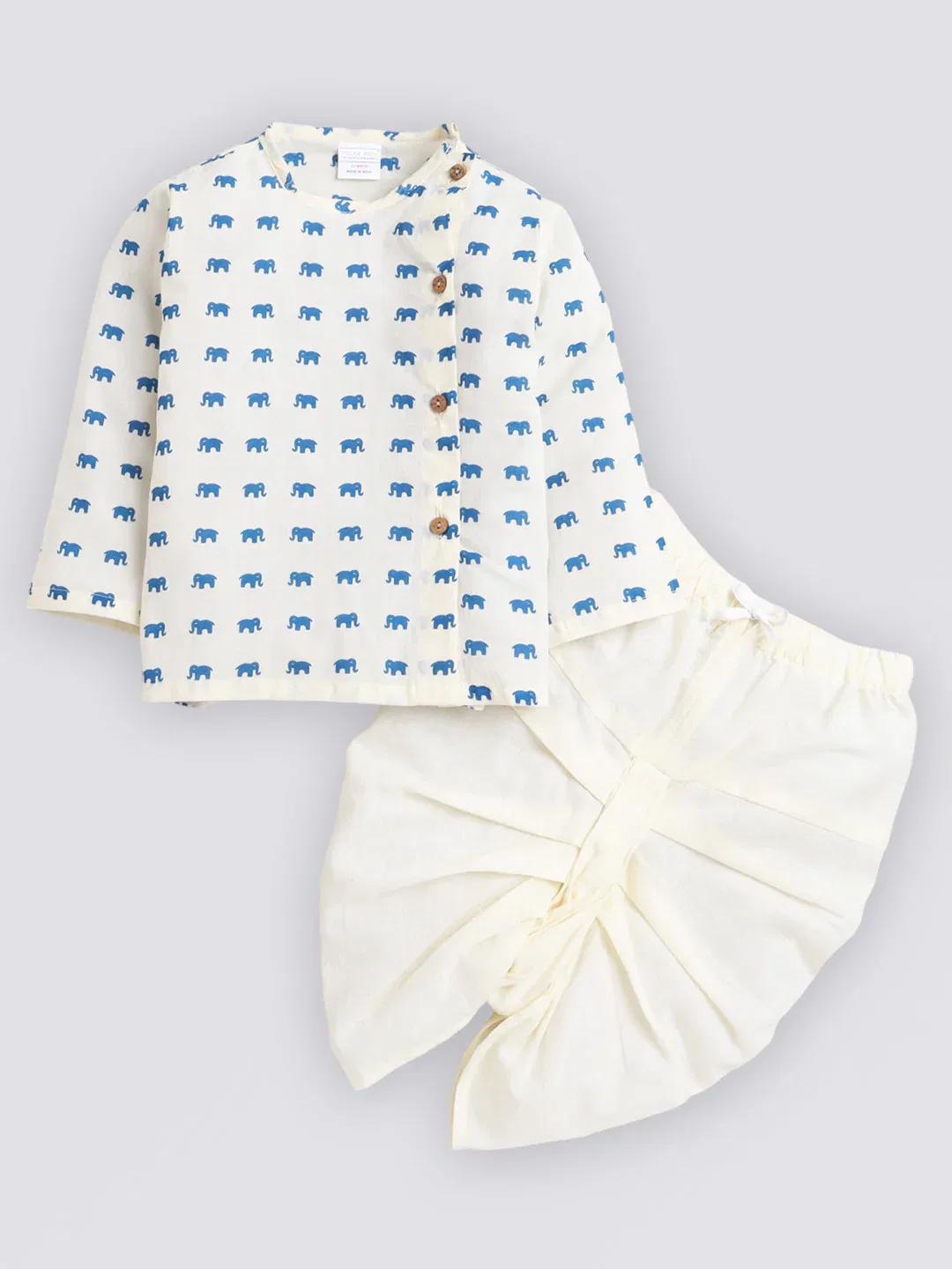 Gajraj Ivory Angrakha Kurta Set