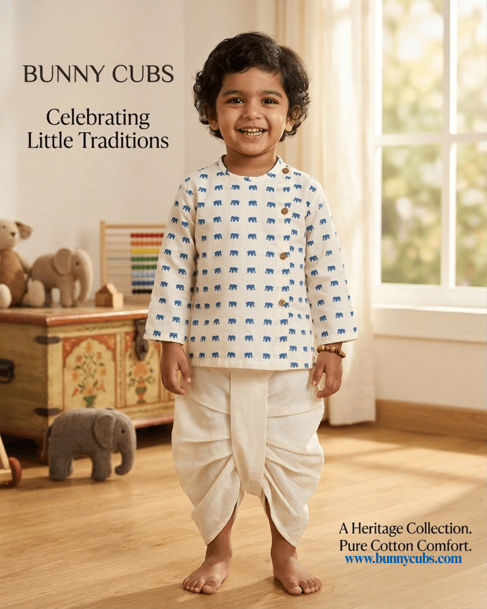 Gajraj Ivory Angrakha Kurta Set - Image 6