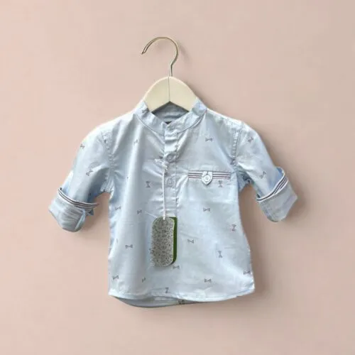 Azure Charm Mandarin Shirt