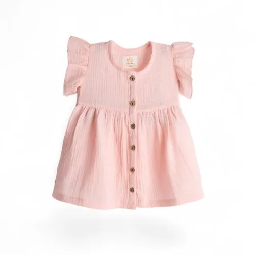 Peachy Sighs Flutter Frock