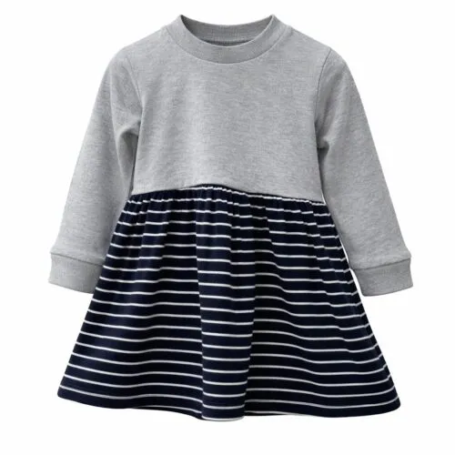 Grey Sailor Stripes Dress