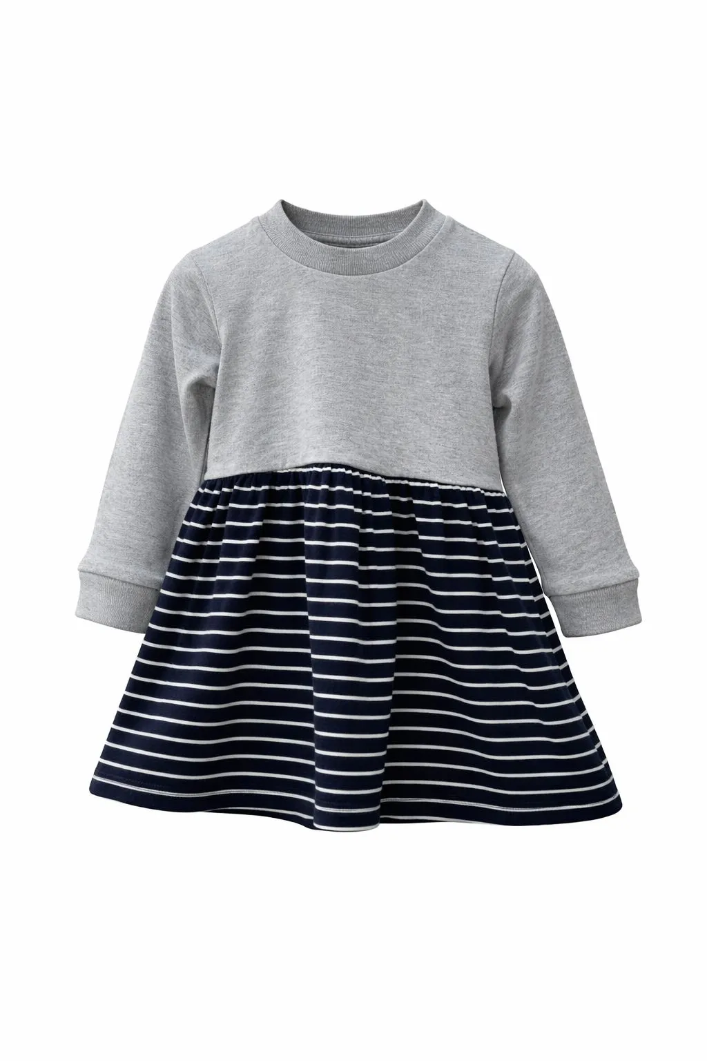 Grey Sailor Stripes Dress
