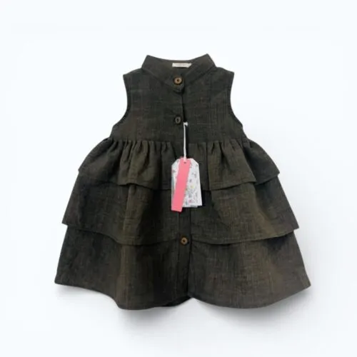 Mocha Ruffle Tier Dress