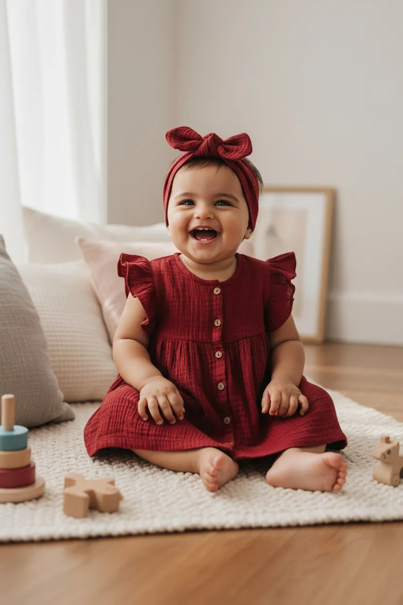 Berry Royale Flutter Frock - Image 3